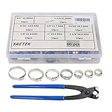 yaetek Hand StriperケーブルCrimperツールワイヤCrimpersコネクタ端子ラチェットPlier Set,圧着ツールキットを5 Changeable Die Sets inオッ