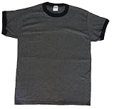 GILDAN杢リンガーTシャツ、 (M, ヘザーブラック)