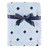 Luvable Friends Print Coral Fleece Blanket, Blue Diamond by Luvable Friends