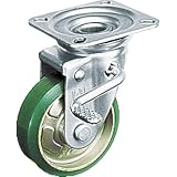 OH プレスキャスター 自在ブレーキ付 ウレタン車 130mm OHUJB130