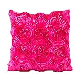 Sikye装飾枕シェル快適なウエストスロークッションカバー取り外し可能ローズパターン枕ケース 65*45cm