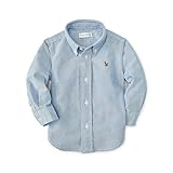 ポロラルフローレン マルチポニー オクスフォード長袖シャツ ブルー (男の子12～24か月用) 12M [並行輸入品]