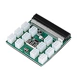 VBESTLIFE 6PIN 1600Wブレークアウトボード、パワー同期キー電圧表示付PSU GPUマイニング、高耐摩耗性、超耐久性 ブレークアウトボードHP DPS-1200FB用