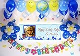 A029☆風船セット■お誕生日を飾りましょ♪　【 写真+名前入り 横断幕♪　PHOTOバナー】 誕生日横断幕　パーティー装飾用品　★横断幕＋バルーン装...