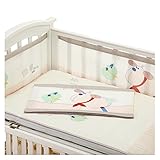 Zicac　ベビーベッドガード　四方タイプ　ベッドバンパー　3色選択可能　取り付け便利　可愛い　130x70cm以下のベビーベッドに適合 (コーヒー)