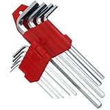Trademark Tools 75-6109HX Hawk 9-Piece Long Hex Allen Wrench Set by Hawk