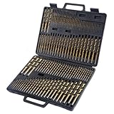 New 115pc HSS High Speed Steel Titanium Drill Bit Set Metal w/ Index Carry Case by Unknown