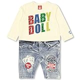 ベビードール 柄ロゴロンパース 子供服 70cm ホワイト
