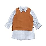 BREEZE(ブリーズ) ベスト付きシャツワンピース　ストライプ柄　100cm 子供服