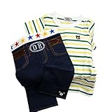 ダブルB (mikihouse) 半袖Tシャツ＆スパッツ 上下セット (80cm・みどり)