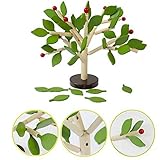 木製おもちゃ　バランスゲーム　木の葉を差し込む 　知育玩具　積み木 手指 能力 トレーニング グリーン