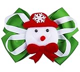 女の赤ちゃんのクリスマスリボンヘア弓アリちょう結びのヘアピン髪留めヘアアクセサリークリップ (L)