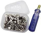 phalatina 専用 取り付け ドライバ付き 5C用 接栓 アンテナ 同軸ケーブル用 リング 業務用 プロ (030個+ケース+ドライバー)