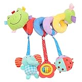 Honel ベビーカー用おもちゃ ベビーベッド おもちゃ 超かわいい ベビーベッドハンギング 人形 ベビーキッズベアー装飾おもちゃ エレファント カラフル 出産 誕生日 プレゼント 音楽（カエル）