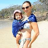 Cuby 超人気 通気性 ベビースリング ウォータースリング だっこ紐 軽量 夏用(Blue)