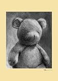Oopsy Daisy Charcoal Teddy Canvas Wall Art, Yellow Border, 10' x 14' [並行輸入品]