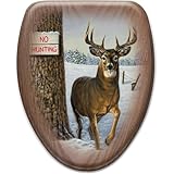 Comfort Seats C1B2E1-783-17CH No Hunting Elongated Toilet Seat with Chrome Alloy Hinge, Oak by Comfo