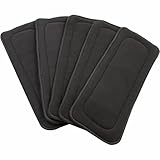 Diaper Inserts,Sinbad Teck 5 Pk Charcoal Bamboo Diaper Inserts for Cloth Diapers 5 Layer (Charcoal B