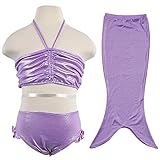 BAOHULU 女の子　子供水着　セパレート 可愛い　人魚姫　人魚 衣装　3点セット　4色揃え　コントラストカラー配色　優雅　可愛い　ベビー水着　柔らかい　快適　スイミングウェア