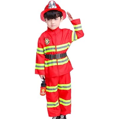 Amazon.co.jp: yarui 消防士 コスプレ 子供 衣装セット 消防署長子供用