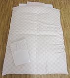 ベビーふとん Wガーゼ オーガニックコットン ベビー 洗えるミニ布団7点セット （ナチュラルポルカ） 60×90cmサイズ