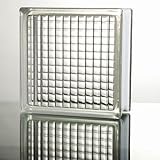 ガラスブロック 6個セット(厚み95mm クリア色平行パターン) gb03956