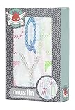 weegoamigo(ウィーゴアミーゴ) おくるみ ガーゼ 1枚 単品 箱入り Single Pack Muslin Letters レターズ