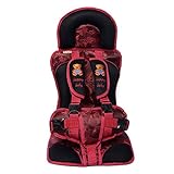 Happy baby 3歳～12歳 幼児用 学童用 自動車用 簡易 チャイルドシート 取り付け簡単　子供キッズ携帯式 (Red) ジュニアシート