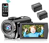 ビデオカメラ Metrusty デジタルビデオカメラ HDビデオカメラ 2400万画素 HD 1080P 16倍デジタルズーム 遠隔操作 一