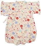 村信 さくら柄 甚平風ロンパス 女児 オフ 80cm 71727 日本製