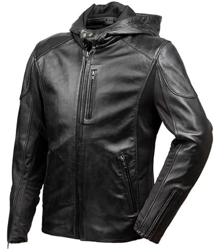 ブラックレザー フード付きジャケット　ラフアンドロード Amazon | [ラフアンドロード] バイク用 ジャケット シープレザー