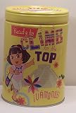 Dora the Explorer Round Tin Coin Bank Ready to Climb to the Top