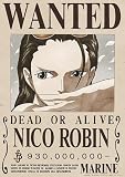 ONE PIECE ワンピース 公式 手配書 ウォールステッカー 日本製 42cm×29.7cm(op-447:ロビン 9億3000万)