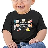 7つの幸せな家族子供服 ベビーTシャツ 半袖 男の子 女の子 クルーネック カジュアル
