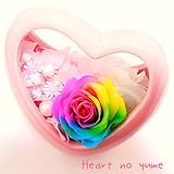 【高級プリザーブドフラワー】レインボーローズ　プリザーブドフラワー　ピンクプチハート　誕生日 母の日　結婚記念日　結婚祝い　卒業祝い　入学祝い　引出物　出産祝い　プレゼント