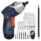 ARYEE電動ドライバー 充電式ドリルワイヤレス スクリュードライバー DIY工具 USB充電式 4V 90度正逆転可能 小型 コンパクト 軽量 LEDライト 組み立て 穴あけ 締付け 持ち運び 日曜