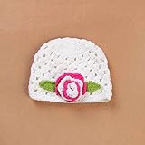 bobury Baby Cute Small Flowerデザインキッズ新生児乳児幼児女の子暖かいニットソフトウールビーニーニット帽子キャップ