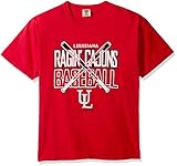 NCAA Louisiana Lafayette Ragin ' Cajuns Baseball Bats半袖快適カラーTシャツ、XL、レッド