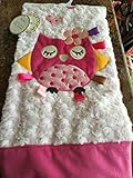 Super Soft Pink Swirl Baby Girl Owl Applice Blanket 30x40 in (76x102cm) by Lollypop