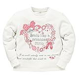 西松屋 [EFD] 裏毛ハートリボンラメ英字ロゴトレーナー 【100cm・110cm・120cm・130cm】　120　ホワイト