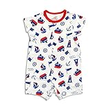 baby ampersand マリン柄ロンパス　オフホワイト　80cm