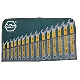 Wiha 50089 Combination Wrenches, Inch, Roll Up Pouch, 15 Piece by Wiha