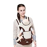 Happylifehere 抱っこ紐 ベビーキャリア 多機能 新生児 から 48ヶ月 まで おまけ ヘッドカバー 肩ベルト 腰ベルト 疲れにくい 夏 通気性良い TYPE-A コーヒー
