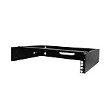 StarTech.com サーバーラック／オープンフレーム／ウォールマウント／19インチ／2U／奥行き35.5cm／耐荷重35kg／ブラック／薄型サーバー、ITデータ機器、ネットワークスイッチ用パッチパネルブラケット／データセンター ラック 壁面設置タイプ RACK-2U-14-BRACKET