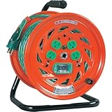 日動 特殊機能付電工ドラム アースチェックリール アース漏電しゃ断器付 30m GNFEB34