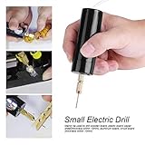 5V USBミニアルミ電動モーターハンドドリル+ 3xツイストビットDIYウッドPCB用