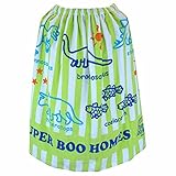 SUPER BOO HOMES 巻きタオル　ラップタオル 60cm丈 プールタオル 低学年 幼稚園 保育園　男の子 恐竜柄 fo-srap02 グリーン