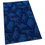 KidKraft Kids Non-Slip Backing Dinosaur Rug Blue 3 x 5 [並行輸入品]