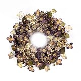 パックの2夏パープルandホワイトSun Dried人工アジサイWreath 22 "
