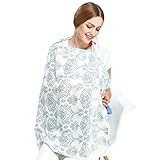 Pretty See 授乳ケープ 360度安心 ダブルガーゼ 生地 赤ちゃんの顔が確認できる ポンチョ 蛍光剤なし 母乳育児サポート 軽量 持ち歩き お出掛けに便利 収納袋付 (B)
